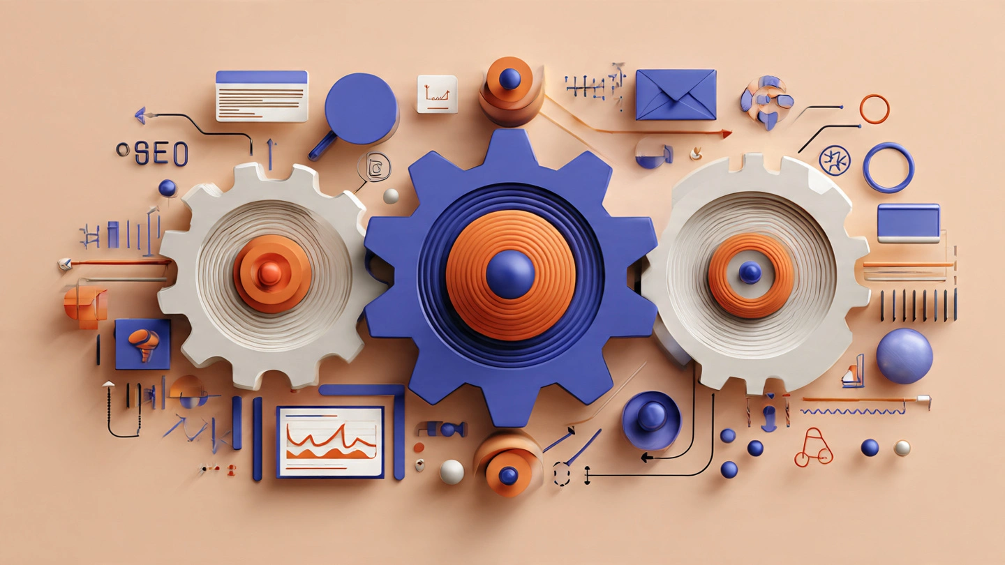 seo and digital marketing integration strategy diagram showing how channels work together