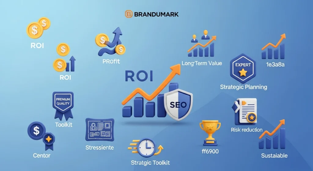 Business growth chart showing ROI from professional SEO optimization service investment