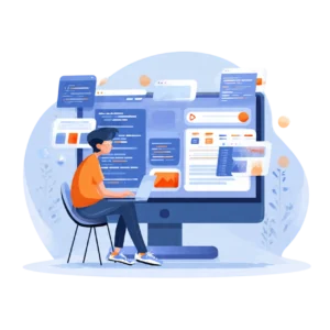 Home 1 - - a clean flat vector illustration of website design 1 Photoroom