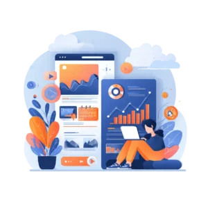 Home 1 - - a flat vector illustration of content marketing se 1 Photoroom