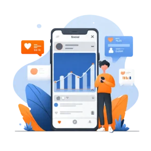 Home 1 - - a flat vector illustration of social media marketi Photoroom