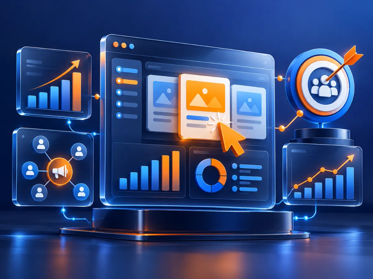 PPC Services That Turn Ad Spend Into Growth - - PPC campaign dashboard with cursor and charts 2